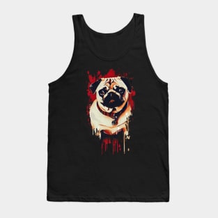 Chinese Pug Dog Tie Dye art Tank Top